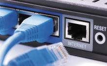 Cable azul de ethernet