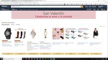 Pantalla de un portal de comercio electrónico